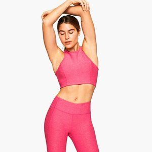 Outdoor Voices Athena Crop in Flamingo